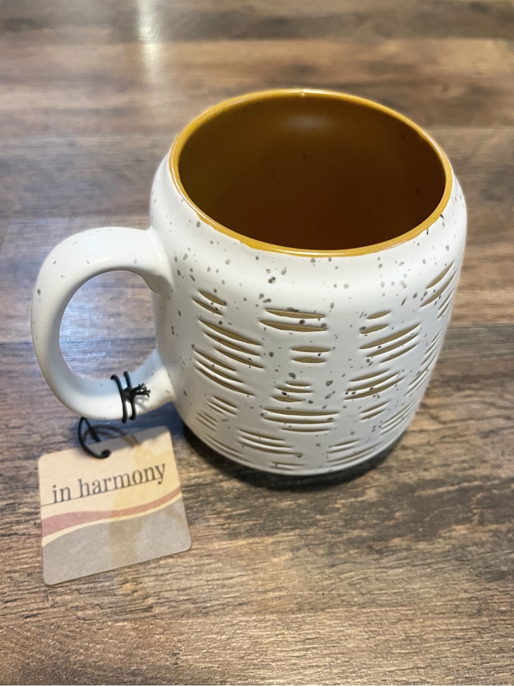 In Harmony Puebla Collection | Stoneware Potter's Mug Eggshell Cream Striations